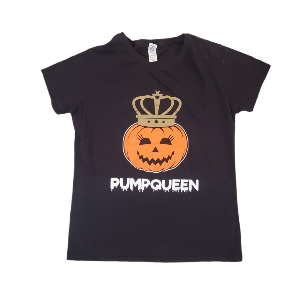 Halloween Women's Pump Queen Jack-o-lantern Pumpkin Workout T-Shirt Medium